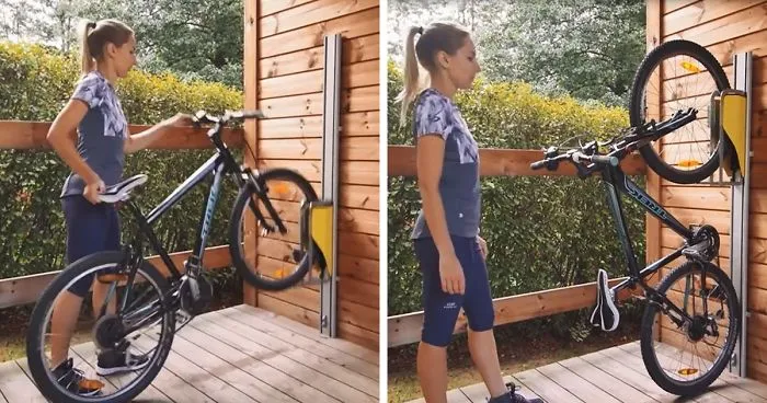 Effortless Vertical Bike Parking