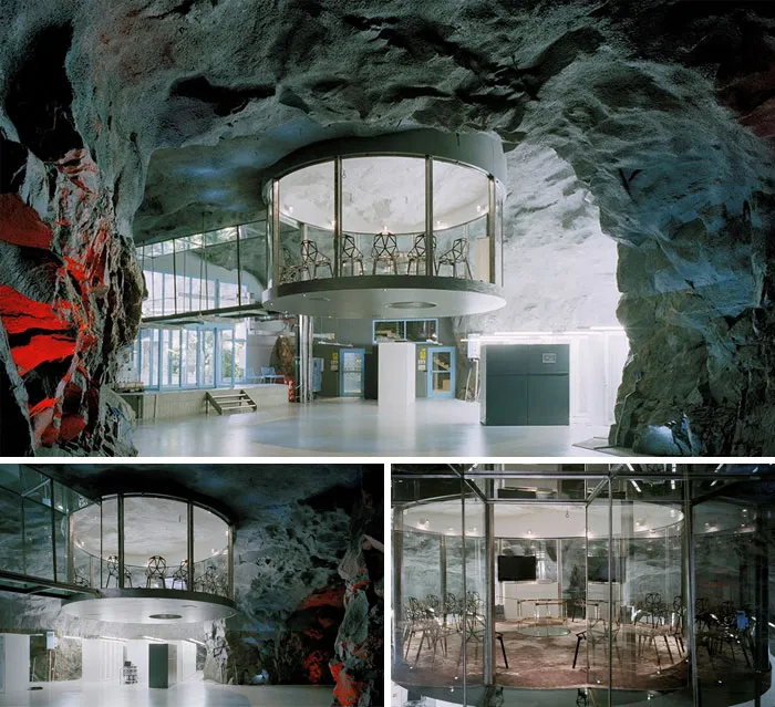 Bahnhof Office Built Into A Former Anti-Atomic Shelter, Stockholm, Sweden