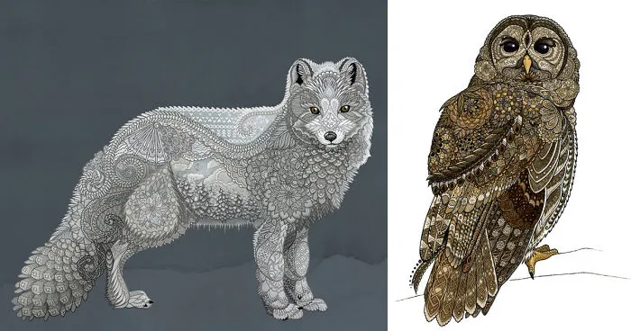 I Draw Intricately Patterned Animals