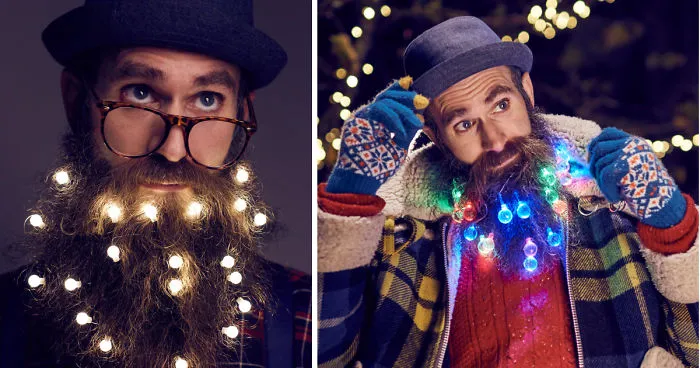 Beard Lights Will Turn Your Beard Into A Christmas Tree