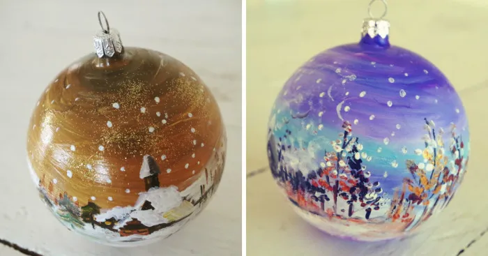 I Paint Winter Landscapes On Christmas Ornaments