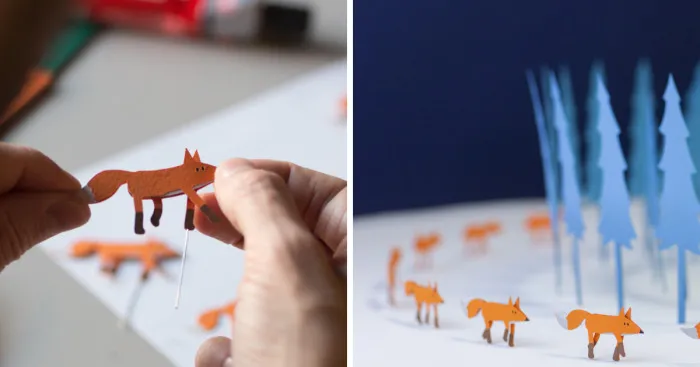 So We Made A Rather Cute 'n Festive Fox Animated 3d Zoetrope