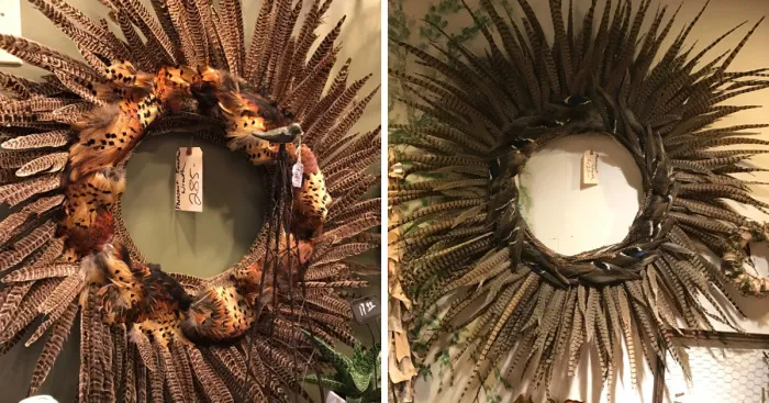 Women At Local Store Reuses Feathers To Make Wreaths