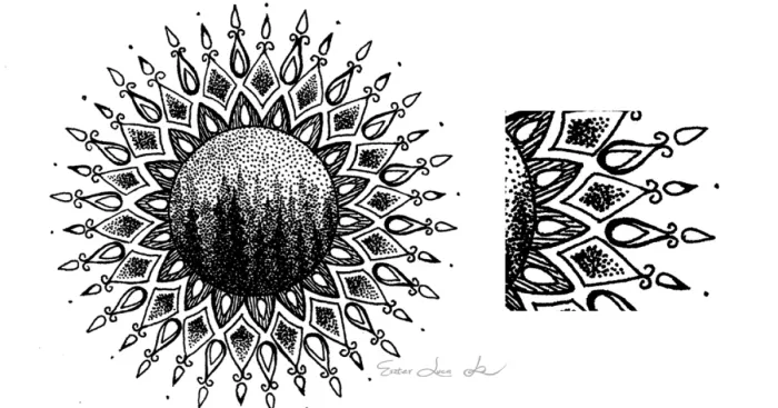 Intricate Freehand Drawn Mandalas That I Made Of Lines And Tiny Dots Inspired By Nature