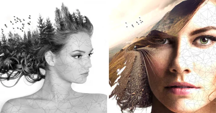I Create Digital Portraits Using Double Exposure