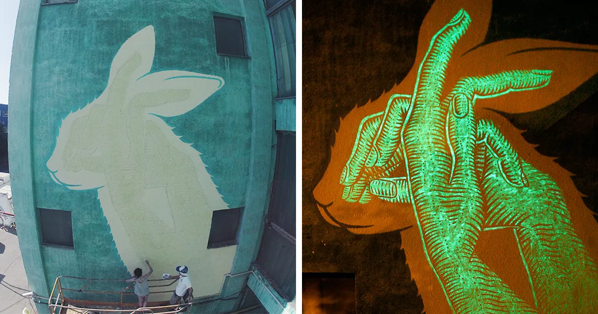 Murales que brillan en la oscuridad para sorprenderte de noche