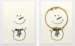 These Christmas Cards Are Completed Only After You Add Coffee To Them