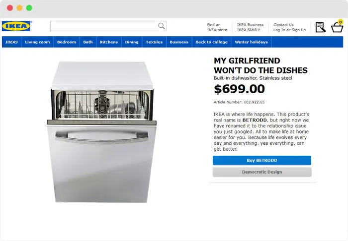IKEA Renames Products After Most Googled Relationship Problems (101 Pics)
