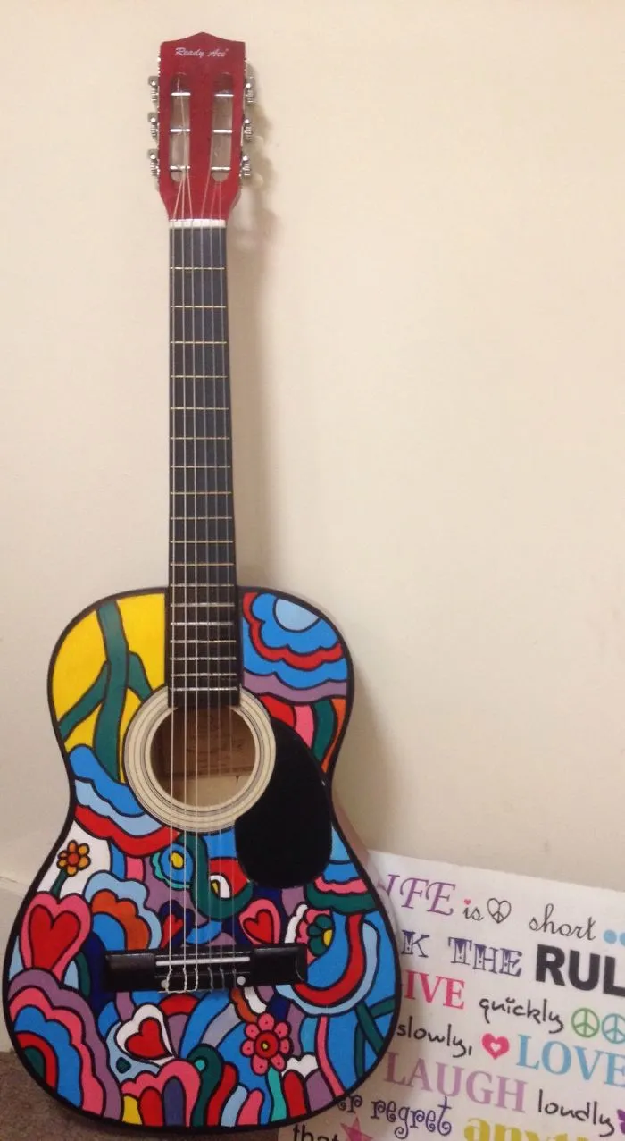Something Groovy - Handpainted Guitar