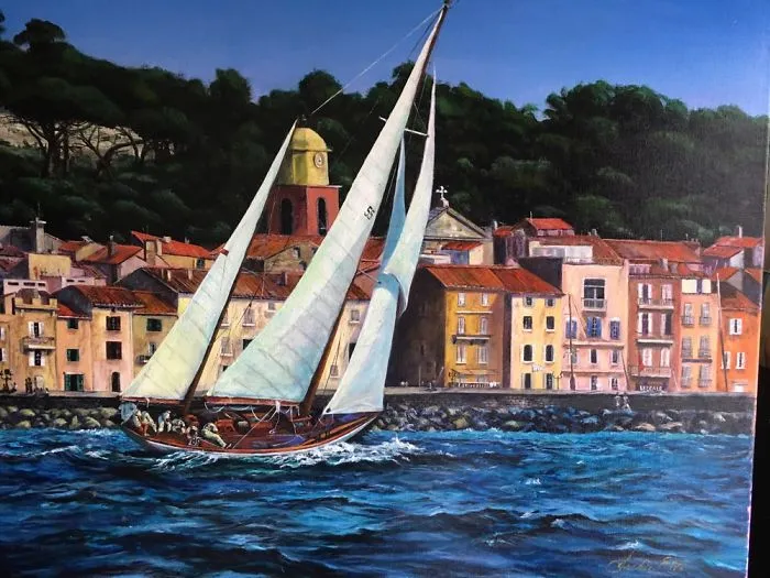 My Oil Painting Of Karenita A Saint- Tropez I Just Finished.