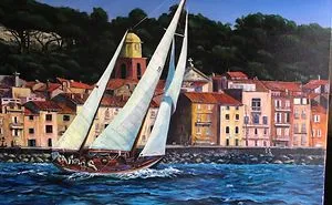 My Oil Painting Of Karenita A Saint- Tropez I Just Finished.