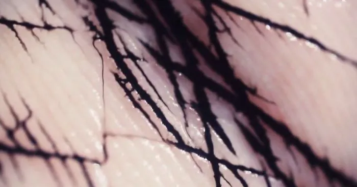 Ink Flowing Across Hands