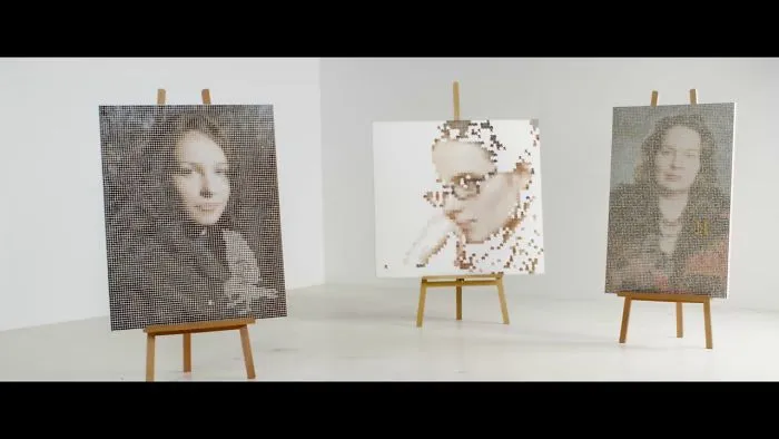 Hand-Painted Pixel Portraits