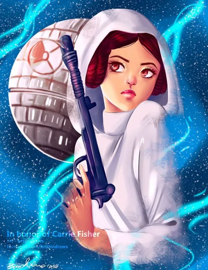 290 Touching Tributes To Late Carrie Fisher By Artists Around The World
