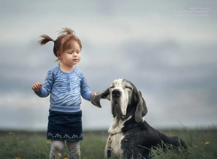 Little Kids And Their Big Dogs