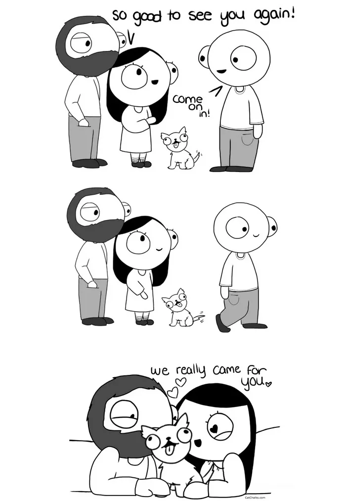 Girlfriend Secretly Illustrates Everyday Life With Her Boyfriend, He Uploads Comics Online And They Go Viral
