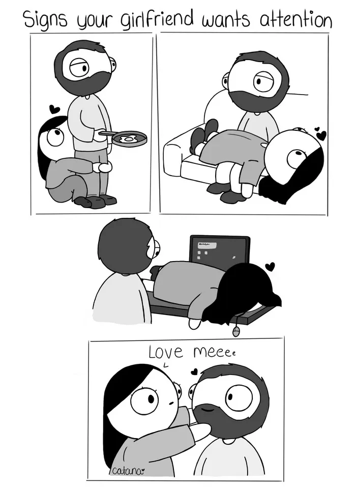 Girlfriend Secretly Illustrates Everyday Life With Her Boyfriend, He Uploads Comics Online And They Go Viral