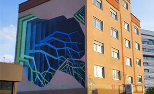 Street Artist Spray-Paints Boring Buildings With Optical Illusions That Look Like 3D Portals