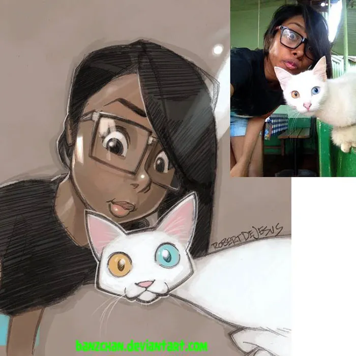 Illustrator Turns People And Their Pets Into Cartoon Characters