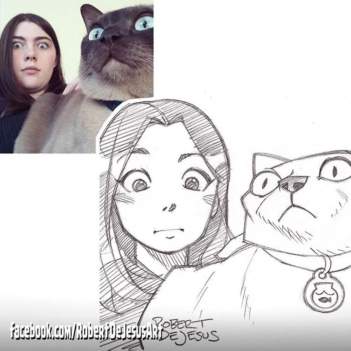 Illustrator Turns People And Their Pets Into Cartoon Characters