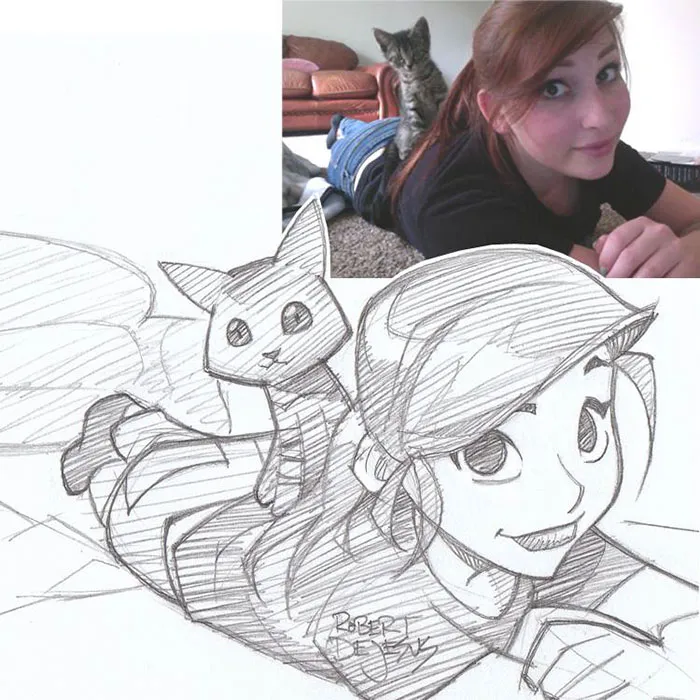 Illustrator Turns People And Their Pets Into Cartoon Characters
