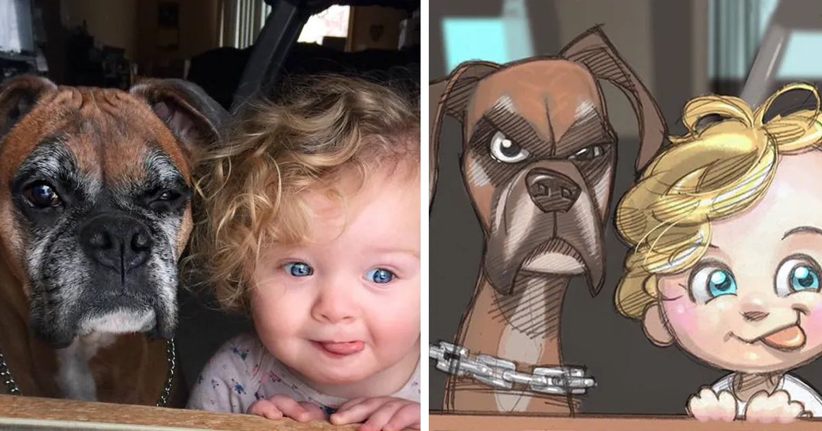 Este ilustrador transforma a la gente y sus mascotas en personajes de dibujos animados