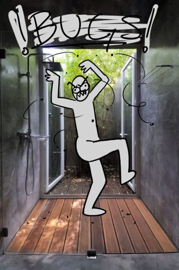 Artist Shows How Ridiculous Rich People's Showers Are By Doodling On Them