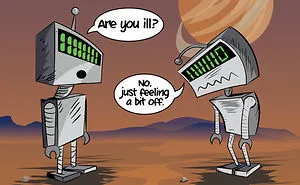 I Painted This Comic About Robots On Another Planet