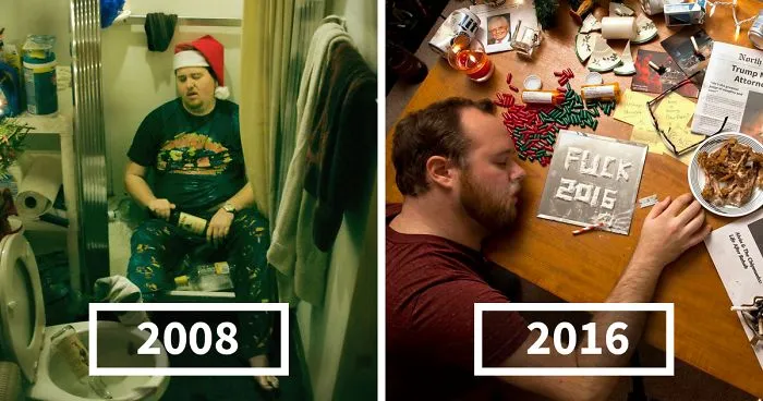 In 2008 Mom Told Son To "Sober Up" And Make His Own Christmas Cards, Son Delivers Every Year