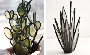 Stained Glass Succulents By Lesley Green