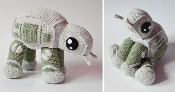 Adorable Star Wars AT-AT Walker Crochet Pattern By Polish Artist Krawka