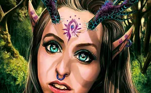 I Wanted To Do A Character Portrait Of My Girlfriend... So I Made Her Into A Forest Spirit! :)