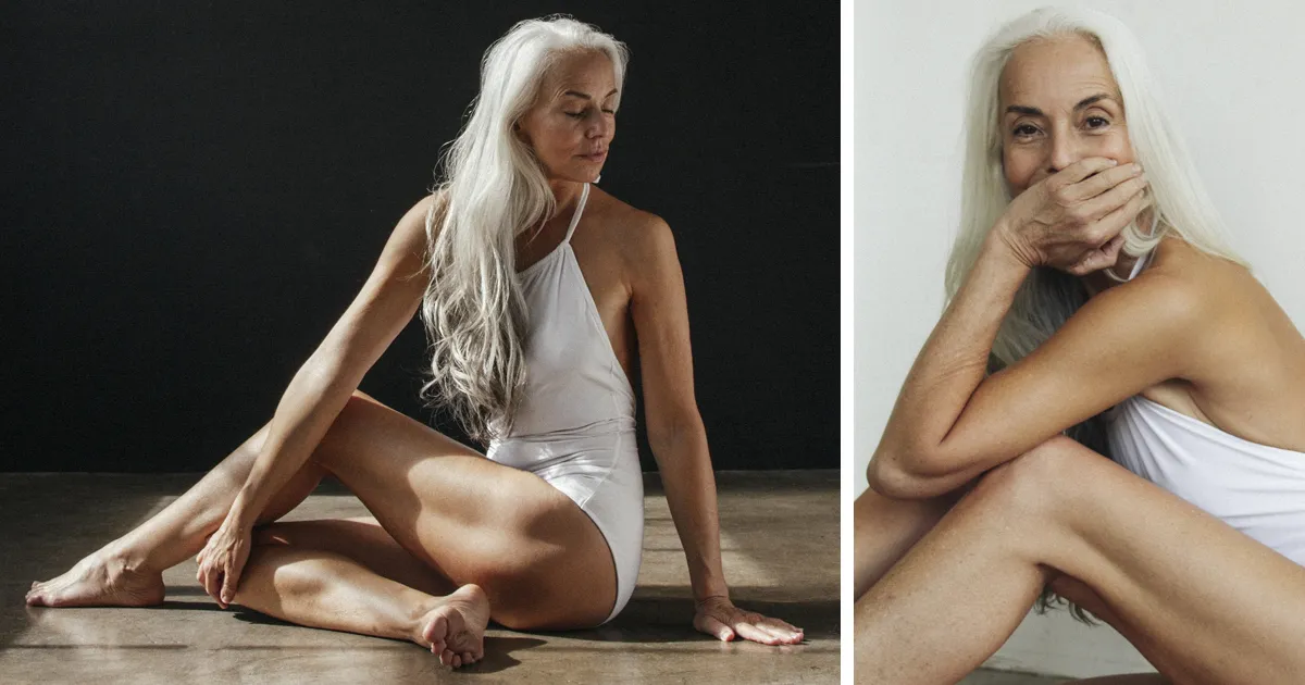 Esta modelo de 61 años triunfa en una campaña publicitaria de bañadores