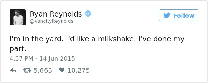 93 Times Ryan Reynolds Was The King Of Twitter