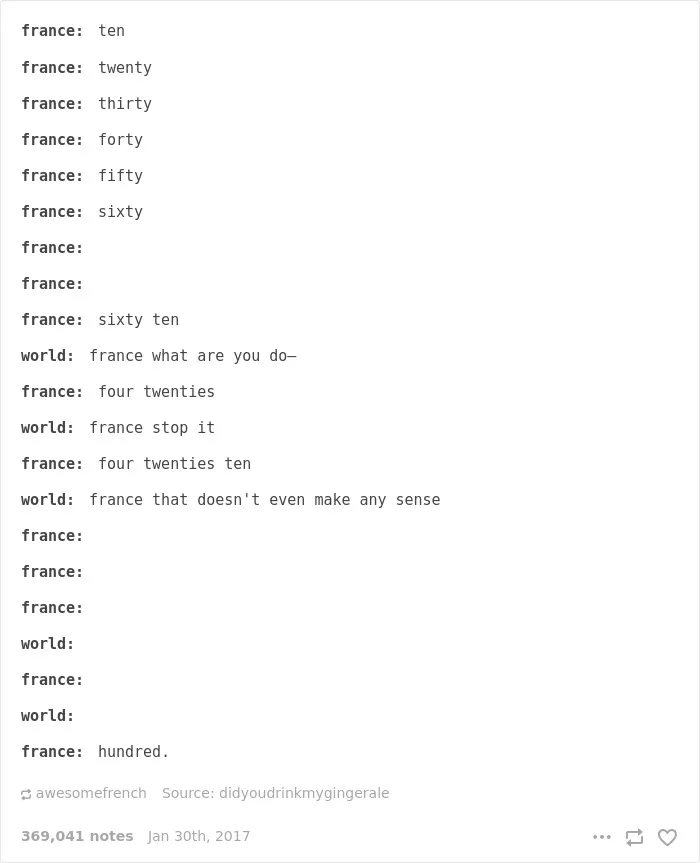 The French Way Of Counting