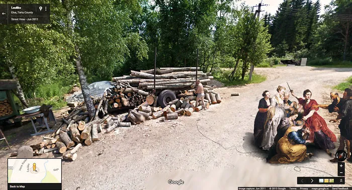 Classic Paintings Invade The Streets Of Google Street View