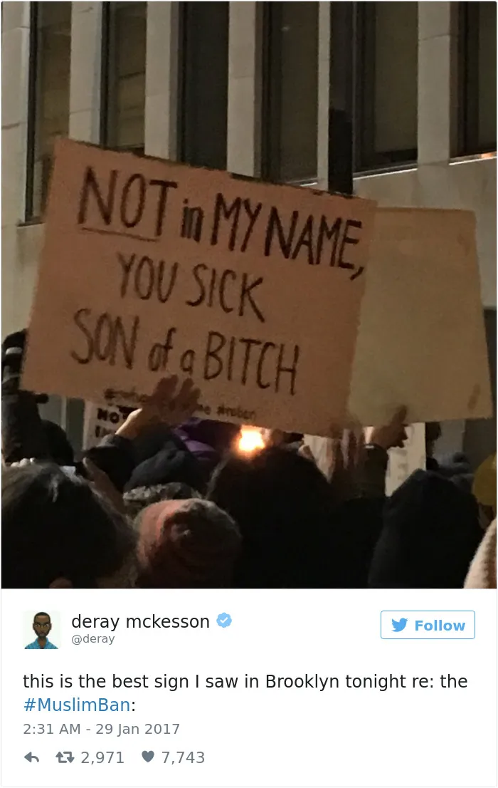 31 Of The Best Signs From Muslim Ban Protests