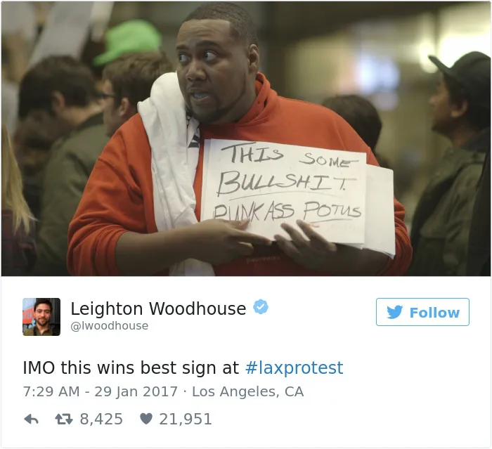 31 Of The Best Signs From Muslim Ban Protests