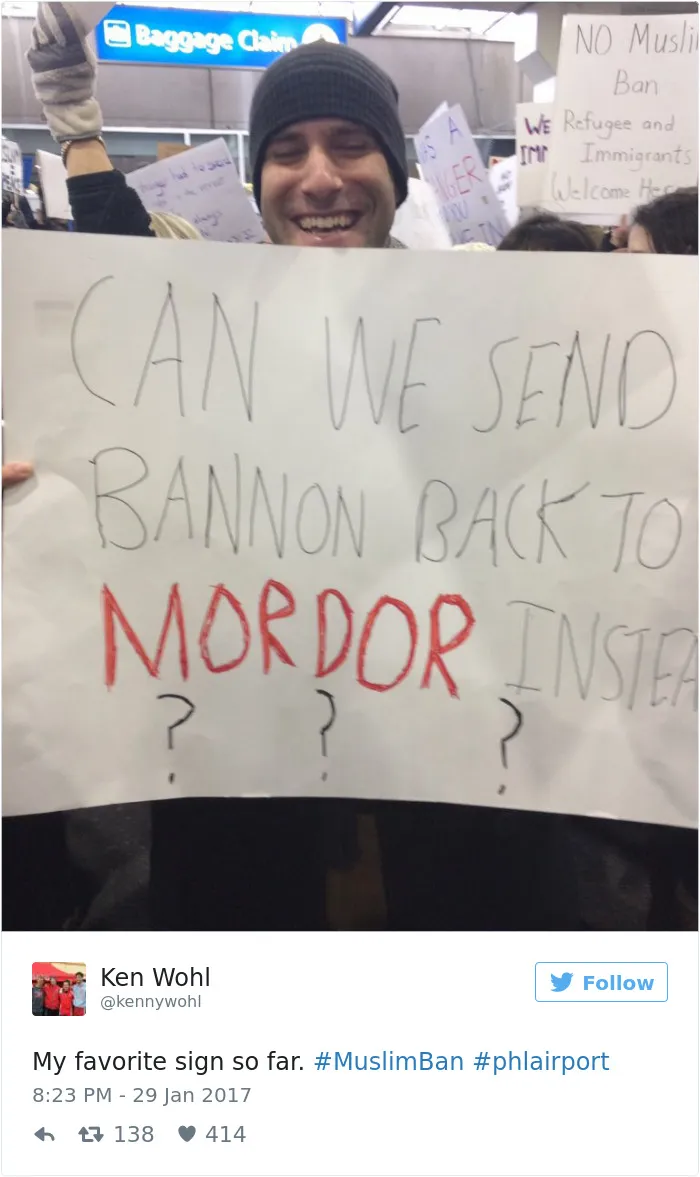 31 Of The Best Signs From Muslim Ban Protests