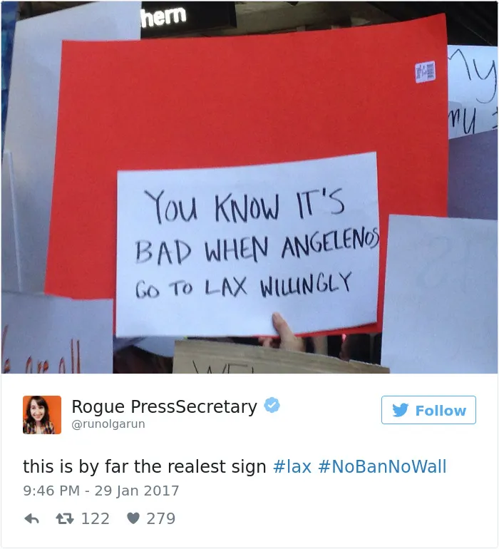 31 Of The Best Signs From Muslim Ban Protests