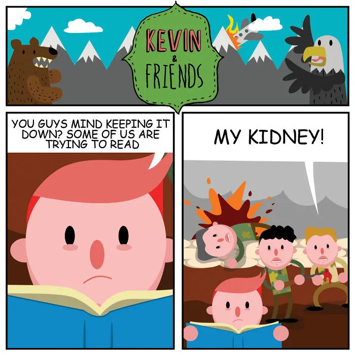 15 Dark Comics About A Horrible Optimist Kevin