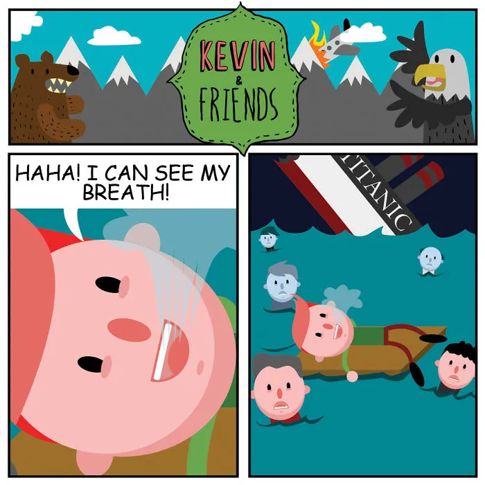 15 Dark Comics About A Horrible Optimist Kevin