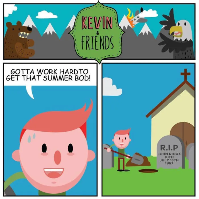15 Dark Comics About A Horrible Optimist Kevin