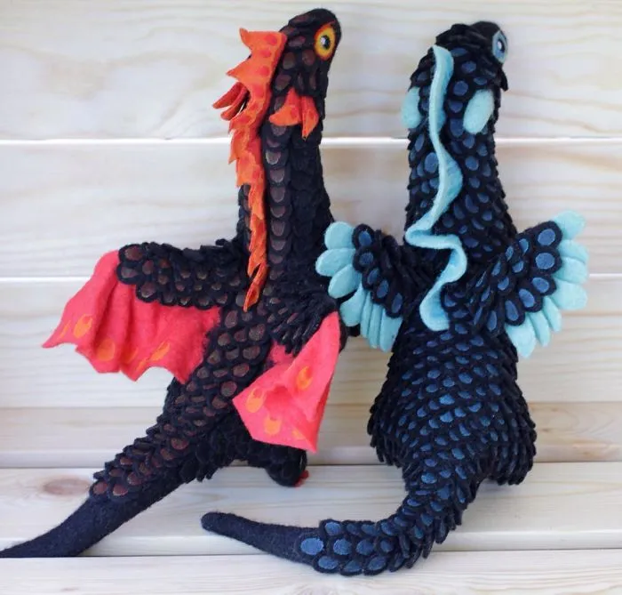 Felt Dragons By Russian Artist Alena Bobrova