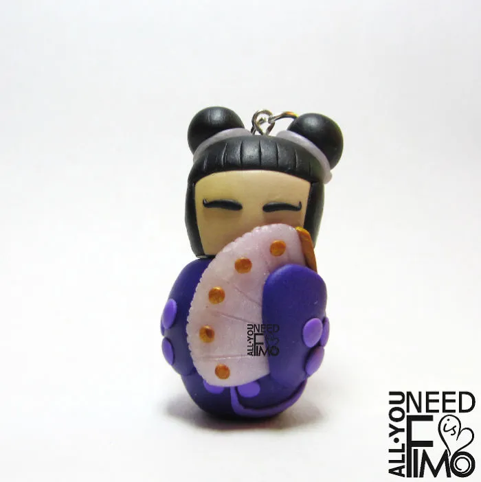 I Made This Kokeshi Doll Out Of Polymer Clay. It Was My Very First One!