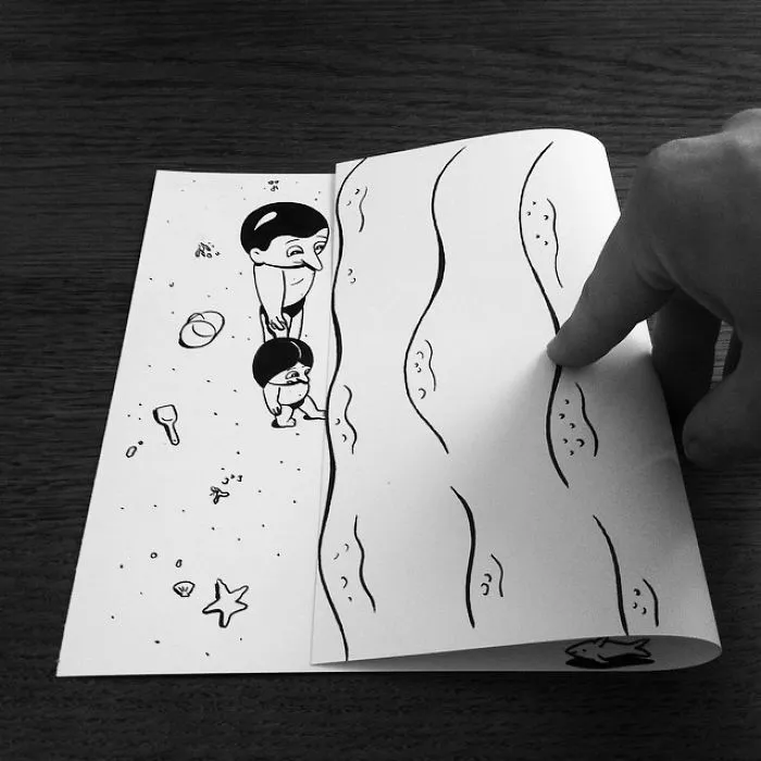 Illustrator Uses Clever 3D Tricks To Bring His Cartoons To Life