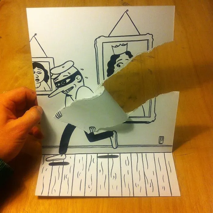 Illustrator Uses Clever 3D Tricks To Bring His Cartoons To Life