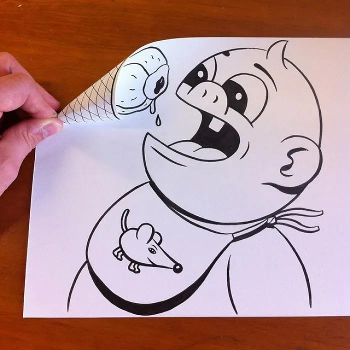 Illustrator Uses Clever 3D Tricks To Bring His Cartoons To Life