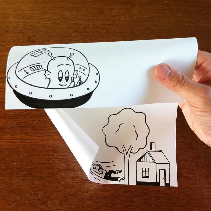 Illustrator Uses Clever 3D Tricks To Bring His Cartoons To Life