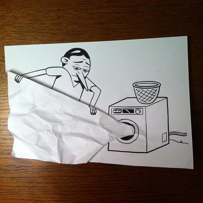 Illustrator Uses Clever 3D Tricks To Bring His Cartoons To Life